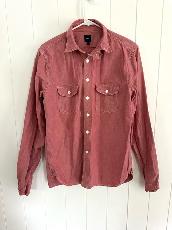 GAP Other - GAP Men's Button-Up Cotton Shirt in Salmon Color